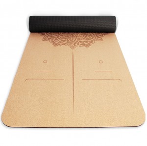 Vodotesné podlahové cvičenia Cork Yoga Mat