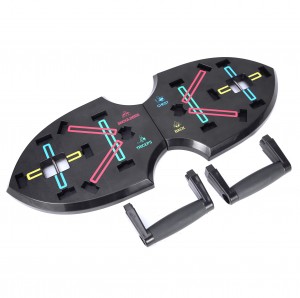 Papan Push Up Lipat Multi-Fungsional kanthi Band Resistance