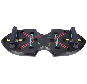 Multi-Functional Upgraded Foldable Push Up Board yokhala ndi Resistance Band