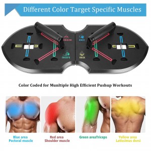 Multi-Functional Upgraded Foldable Push Up Board with Resistance Bands