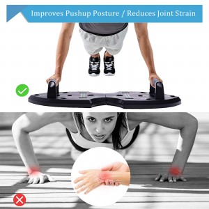 Multi-Functional Upgraded Foldable Push Up Board with Resistance Bands