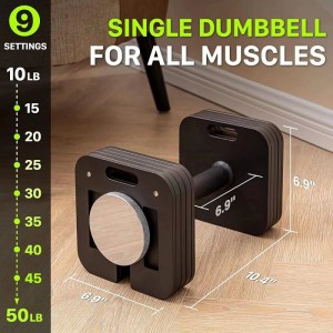 Set Dumbbell Addasadwy 50 pwys Julyfit