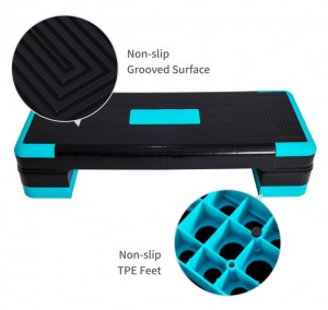 3-Level Fitness Exercise Board Adjustable Aerobic Step Platform