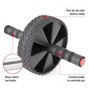 Qalabka jimicsiga Abs Roller Wheel ee Abs Workout