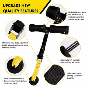 Adjustable Nordic Hamstring Curl Strap nrog Lub hauv caug Mat, Lub hauv caug Mat rau Tsev Gyms