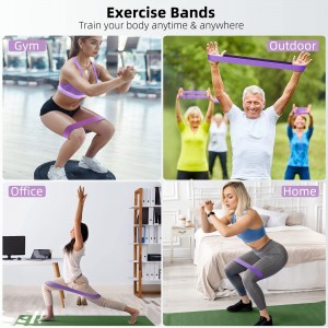 Latex Resistance Loop Exercise Bands Set of 5