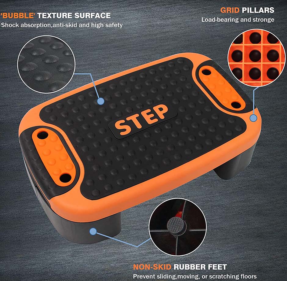 Daudzfunkcionāla aerobikas Stepper fitnesa Step Board platforma11