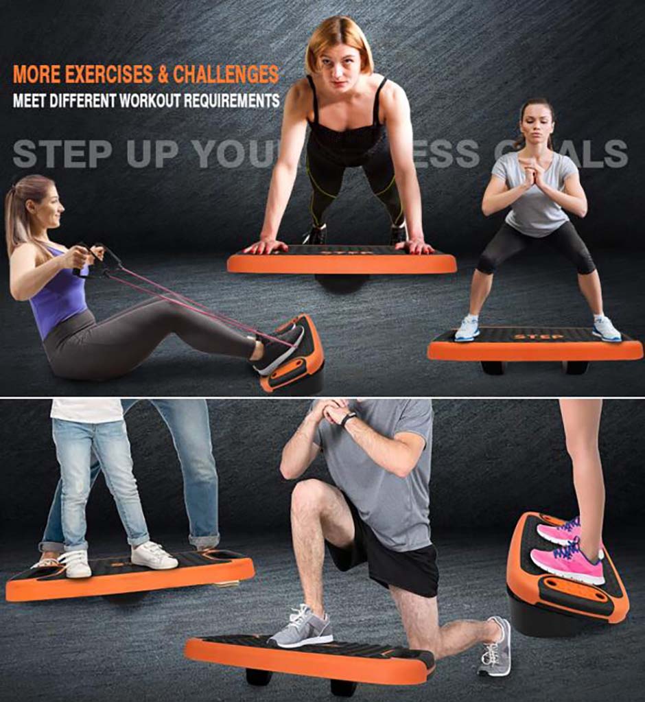 Көп функциялуу Aerobic Stepper Fitness Step Board Platform13