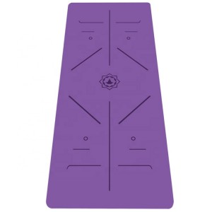 Prilagođeni dizajn, neklizajuća PU Nature Rubber Yoga Mat s logotipom