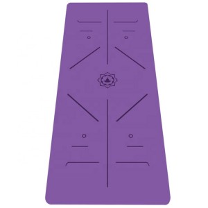 Desain ngaropéa Non-slip PU Alam Karét Yoga Mat jeung Logo