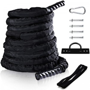 Навчальна мотузка для бойових вправ із захисним покриттям – сталевий якір і ремінь у комплекті