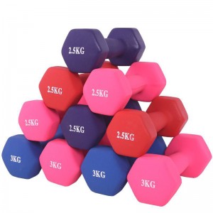 Hex Shape Neoprene Dumbbell na Vinyl Dipping Dumbbell