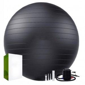 Vistvæn PVC Anti Burst Heavy Duty Stability Fitness Æfing Yoga Gym Ball með pumpu