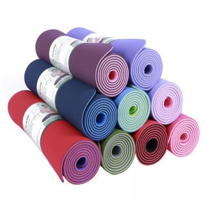 Ekoloji cəhətdən təmiz, sürüşməyən dizayn TPE Yoga Mat